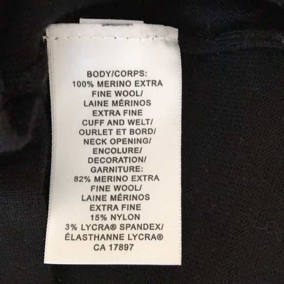 Banana Republic Extra Fine Merino Wool V Neck Ruffle 3/4 Sleeve Sweater Size XS - Picture 4 of 11